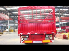 Acciaio 3 assi palo animali bestiame trasporto merci recinzione camion rimorchi 60-80 tonnellate